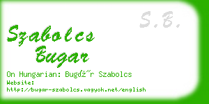 szabolcs bugar business card